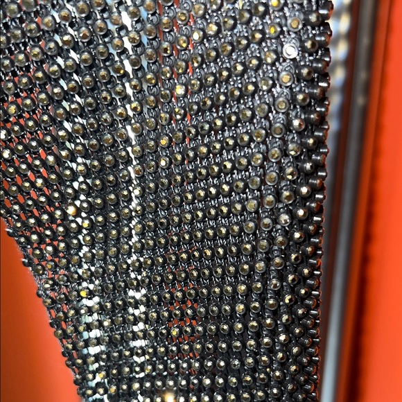 NWT AKIRA Liquid Diamond Heavy Rhinestone Mesh Bodycon Dress 💎 - Picture 2 of 5